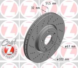ΔΙΣΚΟΠΛΑΚΕΣ ΕΜΠΡΟΣ CLS ΚΟΥΠΕ C218 W218 CLS Shooting Brake X218 322X32mm ΧΩΡΙΣ SPORTS PACKAGE ΧΩΡΙΣ AMG