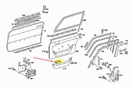 ΚΛΙΠΣ ΠΟΡΤΑΣ W114 W115 SL W107 S-CLASS W116