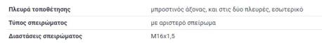 ΑΚΡΟΜΠΑΡΟ S-CLASS W140 S SE SEL ΔΕΞΙ + ΑΡΙΣΤΕΡΟ LEFT + RIGHT ΚΟΝΤΟ ΑΡΙΣΤΕΡΟΣΤΡΟΦΟ ΣΠΕΙΡΩΜΑ ΠΑΣΟ S-CLASS ΚΟΥΠΕ C140 SEC ΕΣΩΤΕΡΙΚΟ