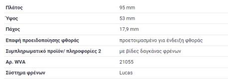 ΔΙΣΚΟΦΡΕΝΑ EMΠΡΟΣ W201 190E