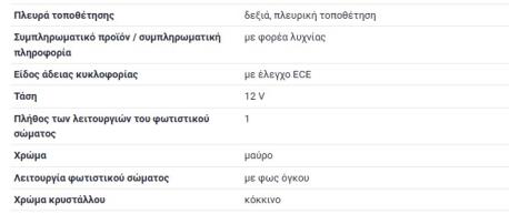 ΦΑΝΑΡΙ ΟΓΚΟΥ ΟΠΙΣΘΙΑ ΚΟΚΚΙΝΑ ΔΕΞΙΑ RIGHT T2/LN1 672 B672 609D 611D 614D T2/LN1 670 B670 809DT T2/LN1 667 B667 507D 508D 510