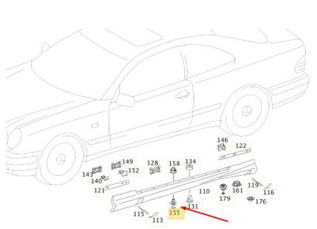 ΚΛΙΠΣ ΧΡΩΜΙΩΝ E-CLASS W124 E-CLASS ΚΟΥΠΕ C124 E-CLASS ΚΑΜΠΡΙΟΛΕ A124 CLK ΚΟΥΠΕ C208 W208 CLK ΚΑΜΠΡΙΟΛΕ A208 W208