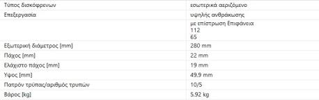 ΔΙΣΚΟΠΛΑΚΑ ΕΜΠΡΟΣ GOLF V VI VII A3 LEON OCTAVIA TOLEDO