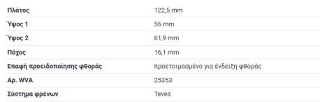 ΔΙΣΚΟΦΡΕΝΑ ΟΠΙΣΘΙΑ C-CLASS W205 C-CLASS ΚΑΜΠΡΙΟΛΕ A205 C-CLASS ΚΟΥΠΕ C205 PARTS KIT TS DISK BRAKE PAD