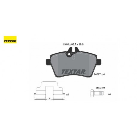 ΔΙΣΚΟΦΡΕΝΑ ΕΜΠΡΟΣ A-CLASS W169 B-CLASS Sports Tourer W245 PARTS KIT BRAKEPAD