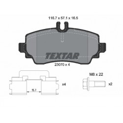 ΔΙΣΚΟΦΡΕΝΑ ΕΜΠΡΟΣ A-CLASS W168 PARTS KIT BRAKE PAD