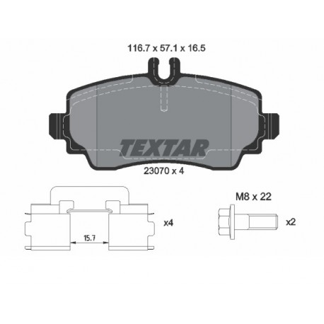 ΔΙΣΚΟΦΡΕΝΑ ΕΜΠΡΟΣ A-CLASS W168 PARTS KIT BRAKE PAD