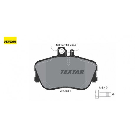ΔΙΣΚΟΦΡΕΝΑ ΕΜΠΡΟΣ MERCEDES-BENZ C-CLASS W202 MERCEDES-BENZ C-CLASS T-Model S202 TEXTAR PARTS KIT BRAKE PAD