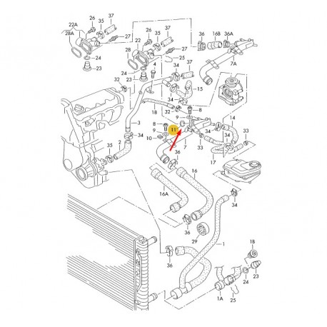ΛΑΣΤΙΧΟ ΟΡΙΝΓΚ ΠΡΟΣΑΡΜΟΣΤΗΡΑ ΣΩΛΗΝΑ ΨΥΚΤΙΚΟΥ ΥΓΡΟΥ 28X3.5 1600cc ΒΕΝΖΙΝΗ AUDI A4 B5 8D2 AUDI A4 B5 Avant 8D5 O-ring ORING