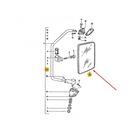 ΚΑΘΡΕΠΤΗΣ ΕΞΩΤΕΡΙΚΟΣ ΑΡΙΣΤΕΡΑ + ΔΕΞΙΑ LEFT + RIGHT VW TRANSPORTER T2 Typ2 251 VW TRANSPORTER T3 Typ2 251 VW LT 281 VW LT 291