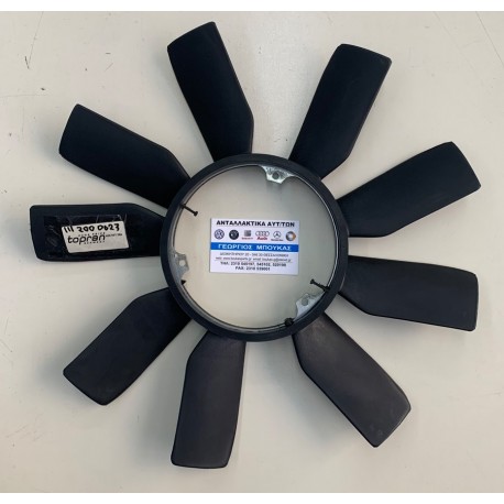 ΦΤΕΡΩΤΗ ΨΥΓΕΙΟΥ M111 ΜΑΥΡΗ ΕΝΝΙΑ ( 9 ) ΠΤΕΡΥΓΙΑ ΦΤΕΡΑ 430mm ΤΡΕΙΣ ( 3 ) ΤΡΥΠΕΣ MERCEDES-BENZ W124 MERCEDES-BENZ E-CLASS W124 MER
