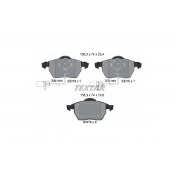 ΔΙΣΚΟΦΡΕΝΑ ΕΜΠΡΟΣ AUDI A4 B5 8D AUDI A4 B6 8E AUDI A4 B7 8EC AUDI A6 C5 4B AUDI A6 C6 4F VW PASSAT B5 3B VW PASSAT B5.5 3B3 SKOD