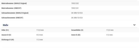 ΦΙΛΤΡΟ ΛΑΔΙΟΥ C-CLASS W205 OM626 VITO W447 OM622