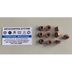 ΠΑΞΙΜΑΔΙ ΒΙΔΑ ΠΟΛΛΑΠΛΗΣ ΕΞΑΓΩΓΗΣ ΧΑΛΚΙΝΟ 8mm M8X1.25 ΑΥΤΟΑΣΦΑΛΙΖΟΜΕΝΟ ΜΕ ΠΑΤΟΥΡΑ AUDI VOLKSWAGEN VW SEAT SKODA PORSCHE MERCEDES