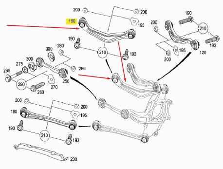 ΤΙΡΑΝΤΑ ΠΙΣΩ ΠΑΝΩ LEFT ΑΡΙΣΤΕΡΗ S-CLASS W221 C216
