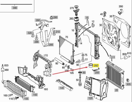 ΒΑΣΗ ΨΥΓΕΙΟΥ ΚΑΤΩ E-CLASS W211 CLK W201 S-CLASS W221 CLS W219 CL W216