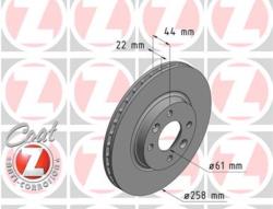 ΔΙΣΚΟΠΛΑΚΕΣ ΕΜΠΡΟΣ ΑΕΡΙΖΩΜΕΝΕΣ SMART FORFOUR 453 FORTWO 453 258X22mm