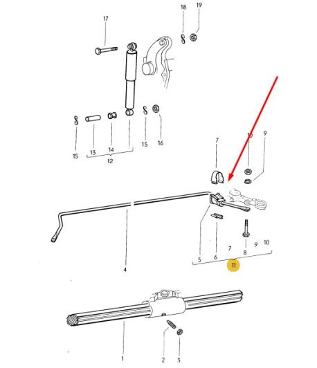 ΣΕΤ ΖΥΓΑΡΙΑΣ ΕΜΠΡΟΣ ΛΑΣΤΙΧΑ VOLKSWAGEN VW BUS 1968 - 1979 T2 Typ 2