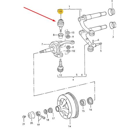 ΜΠΑΛΑΚΙ ΠΑΝΩ VOLKSWAGEN VW ΧΕΛΩΝΑ BEETLE KAEFER Typ 1 1200 1300 1302 1303 VOLKSWAGEN VW KARMANN Chia / Kleinlieferwg 141 - 147