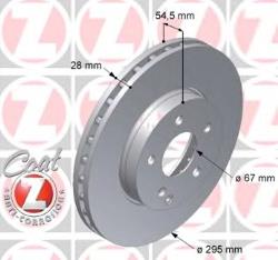 ΔΙΣΚΟΠΛΑΚΕΣ ΕΜΠΡΟΣ ΑΕΡΙΖΟΜΕΝΕΣ E-CLASS W211 295X28mm