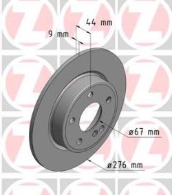ΔΙΣΚΟΠΛΑΚΕΣ ΟΠΙΣΘΙΕΣ A CLASS W176 B CLASS W246 W242 CLA W117 276X9mm