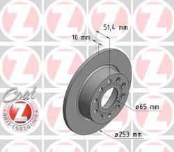 ΔΙΣΚΟΠΛΑΚΑ ΟΠΙΣΘΙΑ A3 GOLF V VI VII OCTAVIA LEON TOLEDO III YETI EOS ALTEA BEETLE CADDY III JETTA IV SCIROCCO 253X10mm