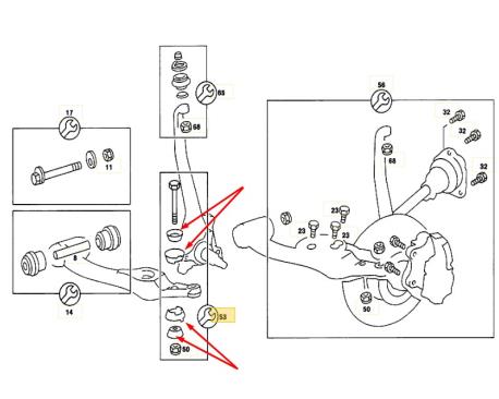 ΣΕΤ ΚΑΤΩ ΨΑΛΙΔΙΟΥ W123 S-CLASS W126 ΜΕΣΗ