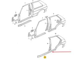 ΜΑΣΠΙΕ ΑΡΙΣΤΕΡΑ LEFT ΤΕΤΡΑΘΥΡΟ 4ΘΥΡΟ VW GOLF II JETTA II 1984 - 1992