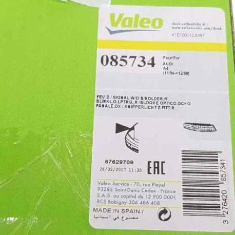 ΦΛΑΣ ΕΜΠΡΟΣ ΔΕΞΙΑ RIGHT ΑΣΠΡΟ AUDI A4 B5 1997 - 2000