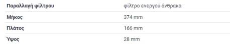 ΦΙΛΤΡΟ ΚΑΜΠΙΝΑΣ MERCEDES SPRINTER 901 B901 SPRINTER 902 B902 SPRINTER 903 B903 SPRINTER 904 B904 SPRINTER 905 B905 VW LT 28 - 46